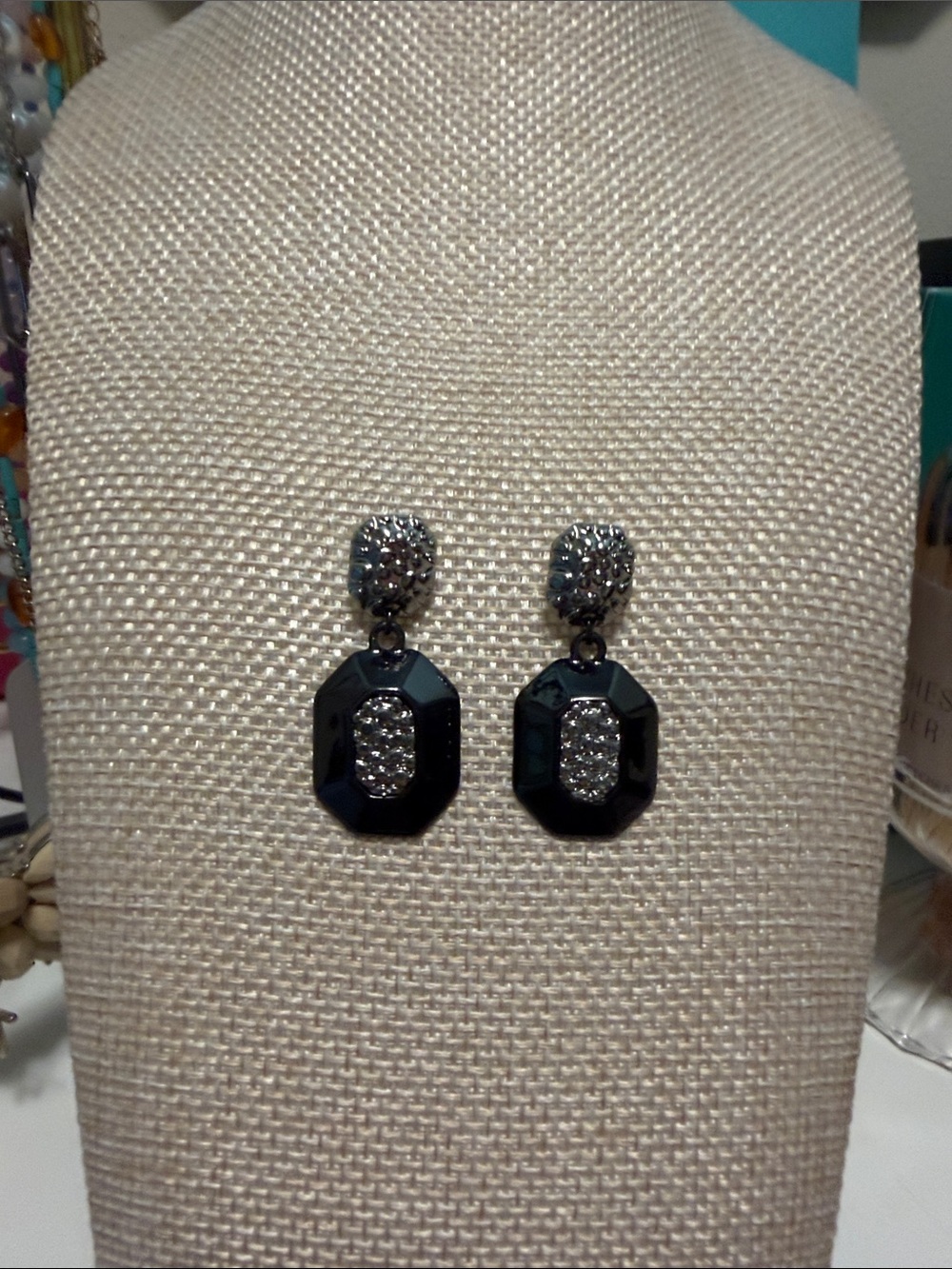 Black Drop Earrings - Elegant Women’s Jewelry